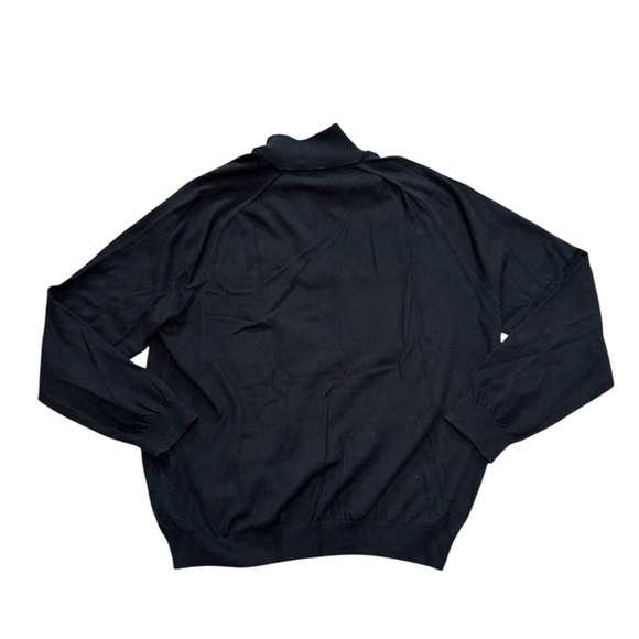 Mens Eddie Bauer Large Quarter 1/4 Zip Sweatshirt Sweater Gray Long Sleeve Black - Picture 4 of 8